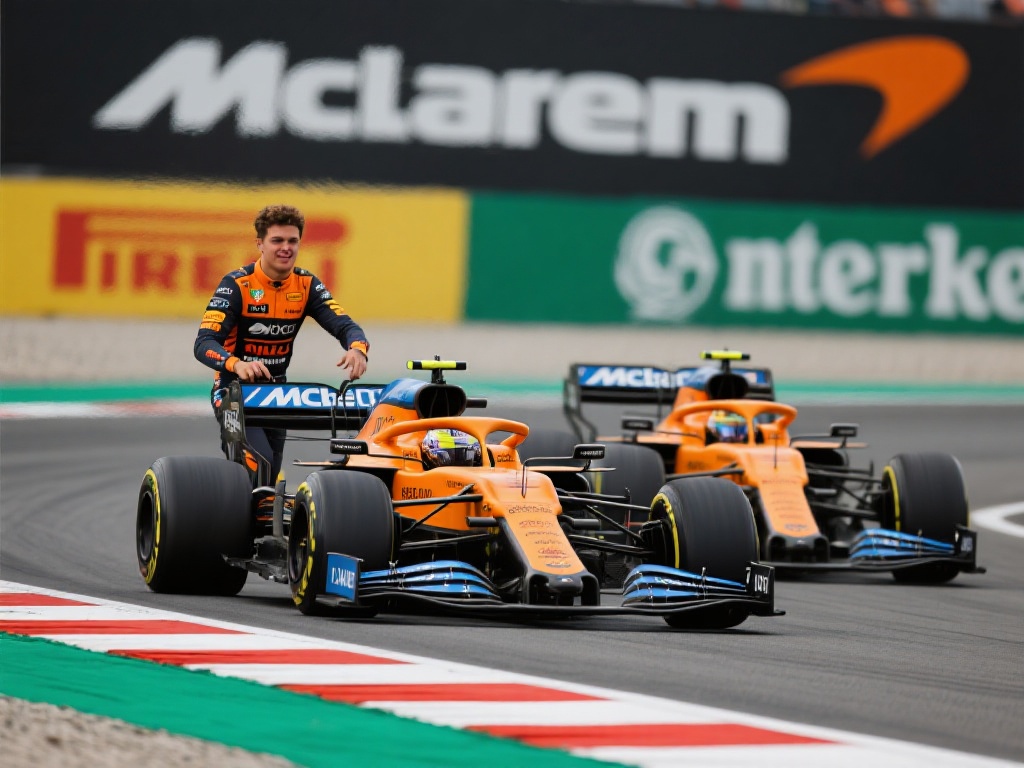 而队友兰多·诺里斯同样以稳定的发挥，在比